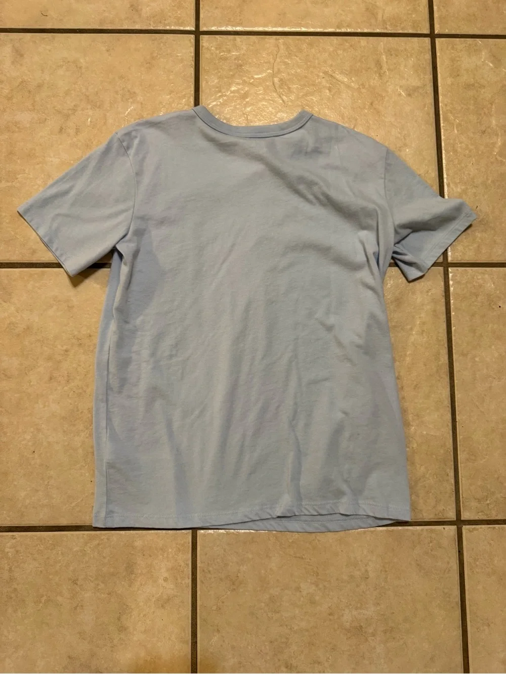 The Children's Place Light Blue Tee with Navy Bunny Sketch